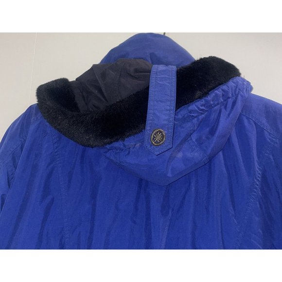 Vintage Edelweiss Ski Jacket Women's Blue Green Plaid Lined Snow Cold Snow Sz XL - Picture 9 of 10